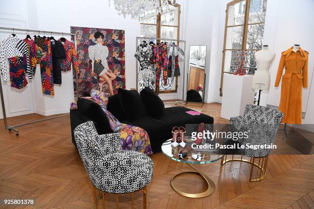 General view of atmosphere is seen during the Emanuel Ungaro presentation as part of the Paris Fashion Week Womenswear Fall/Winter 2018/2019 at...