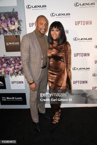 Dorian Missick and Simone Missick attend Uptown Honors Hollywood Pre-Oscar Gala on February 28, 2018 in Los Angeles, California.