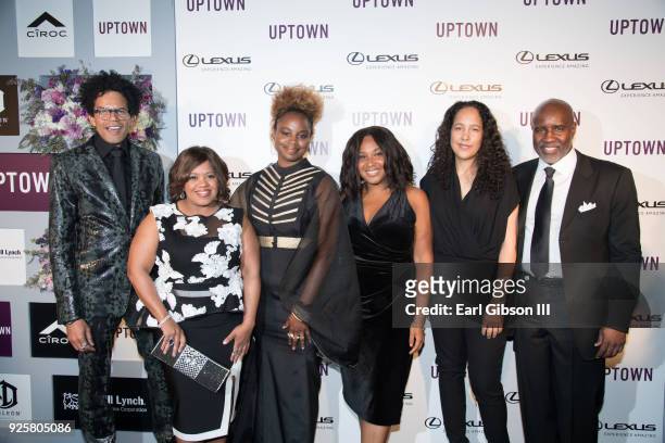 Aaron Walton, Chandra Wilson, Dee Rees, Stella Meghie, Gina Prince Bythewood and Len Burnett attend Uptown Honors Hollywood Pre-Oscar Gala on...