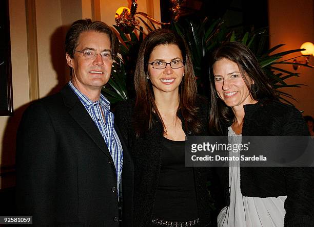 Kyle Maclachlan, Desiree Gruber and Katherine Ross attend Dinner to Celebrate the CFDA/Vogue Fashion Fund Finalists at Bouchon on October 30, 2009 in...