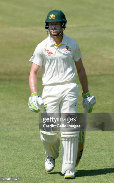 Cameron Bancroft of Australia out for 5 runs during day 1 of the 1st Sunfoil Test match between South Africa and Australia at Sahara Stadium...