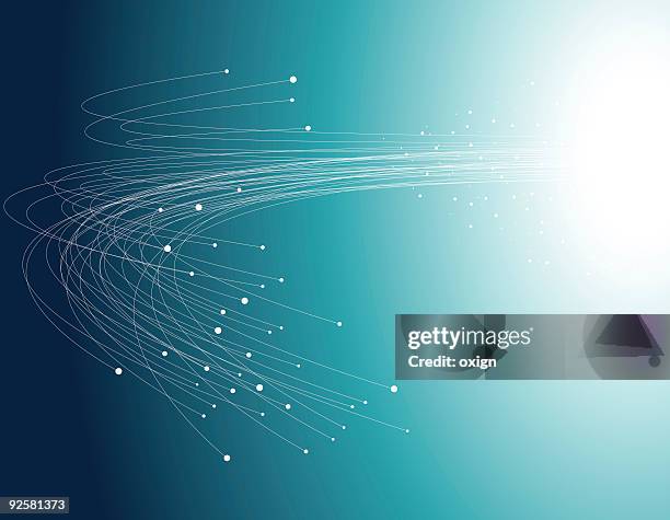 stockillustraties, clipart, cartoons en iconen met fibre optics light burst - image effect