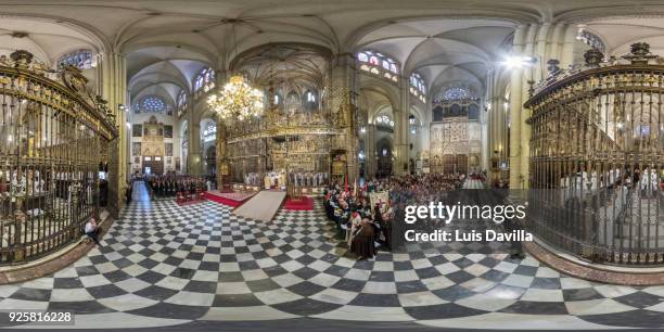 interior of cathedral. toledo. spain - toledo cathedral stock pictures, royalty-free photos & images