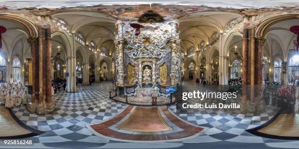 interior of cathedral. toledo. spain - toledo cathedral stock pictures, royalty-free photos & images