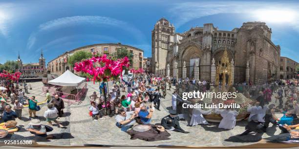 procession of corpus christi. toledo. spain - toledo cathedral stock pictures, royalty-free photos & images