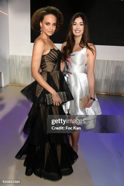 Miss France 2017 Alicia Aylies and miss Ile de France Lison Di Martino attend the Christophe Guillarme show as part of the Paris Fashion Week...