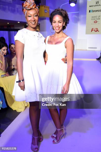 Presenters Nadege Beausson DiagneÊand Alicia Fall attend the Christophe Guillarme show as part of the Paris Fashion Week Womenswear Fall/Winter...