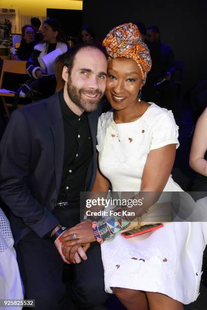 Geoffroy Jeff Tekeyan and Nadege Beausson-Diagne attend the Christophe Guillarme show as part of the Paris Fashion Week Womenswear Fall/Winter...