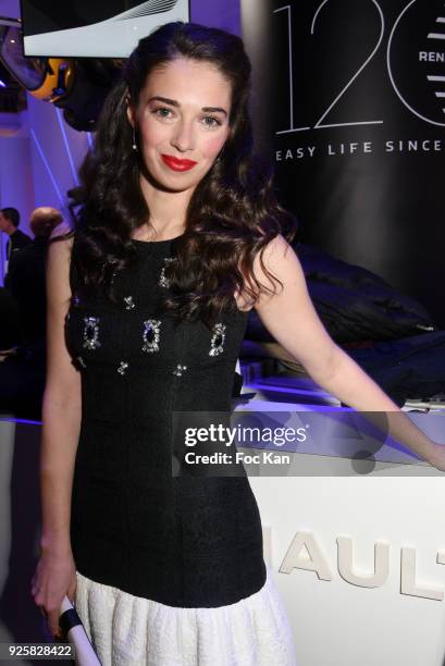 Actress Sarah Barzyk attends the Christophe Guillarme show as part of the Paris Fashion Week Womenswear Fall/Winter 2018/2019 on February 28, 2018 in...