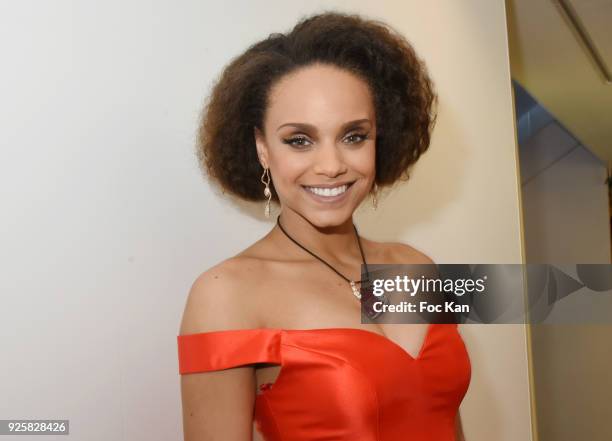 Miss France 2017 Alicia Aylies attends the Christophe Guillarme show as part of the Paris Fashion Week Womenswear Fall/Winter 2018/2019 on February...