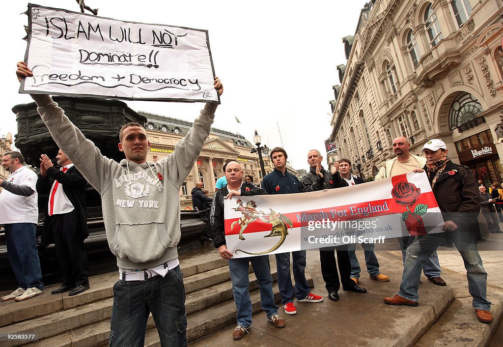 The English Defence League Hold City Centre Demonstrations