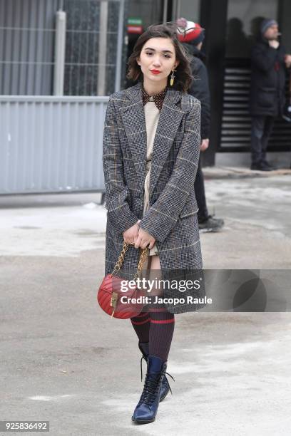 Rowan Blanchard is seen leaving Chloe fashion show during Paris Fashion Week Womenswear Fall/Winter 2018/2019 on March 1, 2018 in Paris, France.
