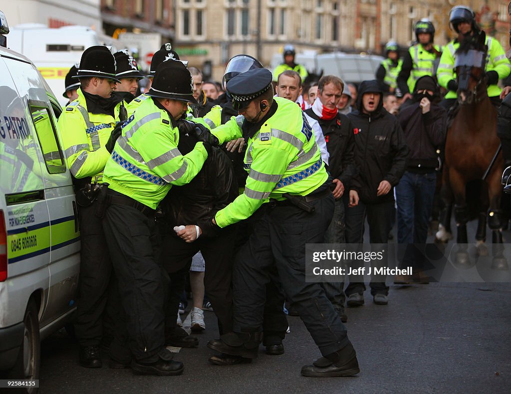 The English Defence League Hold City Centre Demonstrations