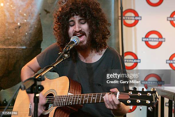Musician Ian Peres of Wolfmother perfoms an acoustic set at Waterloo Records on October 30, 2009 in Austin, Texas.