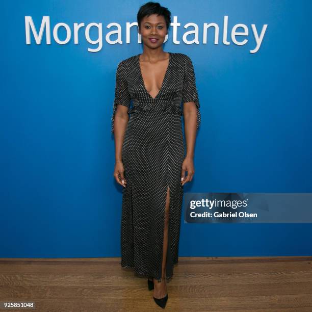 Emayatzy Corinealdi attends Alfre Woodard and Morgan Stanley present the 9th Annual Oscar's Sistahs Soiree on February 28, 2018 in Los Angeles,...