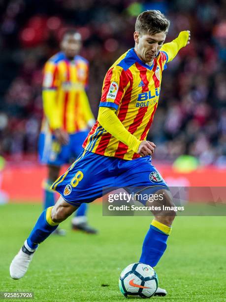 Luciano Vietto of Valencia CF during the La Liga Santander match between Athletic de Bilbao v Valencia at the Estadio San Mames on February 28, 2018...