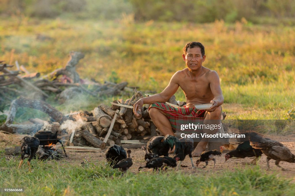 Ramoshi Man Rural Rural Old Man In Home At Countrysideliving In Rural Asia High-Res Stock ...