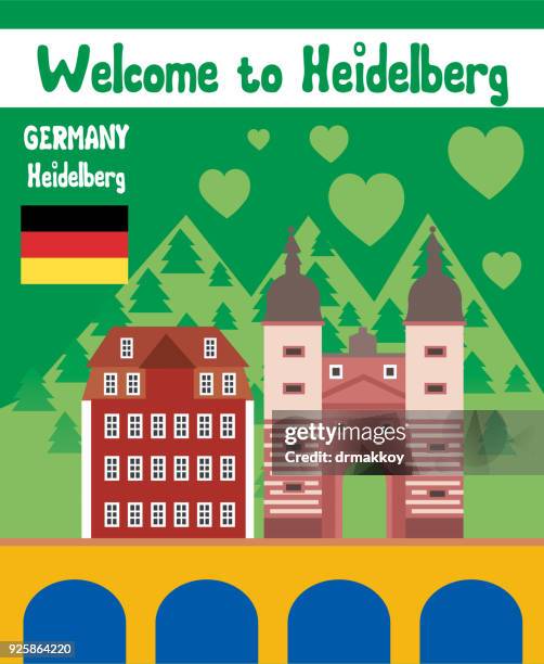 海德堡大橋 - heidelberg 幅插畫檔、美工�圖案、卡通及圖標