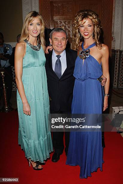 Natascha McElhone, hotel owner Sol Kerzner and wife Heather Kerzner arrive for the grand opening night of the Kerzner Mazagan Beach Resort on October...