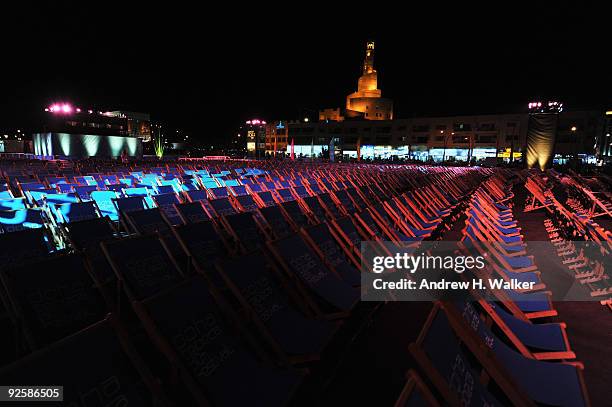 General view of atmosphere at "The Mummy" screening at the Souq Waqif during the 2009 Doha Tribeca Film Festival on October 31, 2009 in Doha, Qatar.