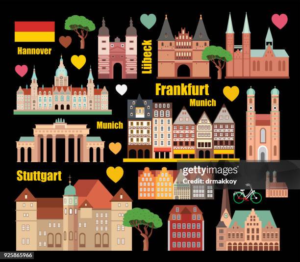 germany travel - rostock stock illustrations