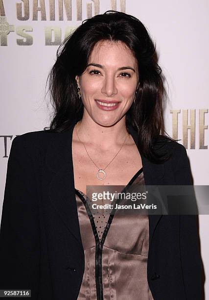 Actress Jaime Murray attends the premiere of "The Boondock Saints II: All Saints Day" at ArcLight Cinemas on October 28, 2009 in Hollywood,...