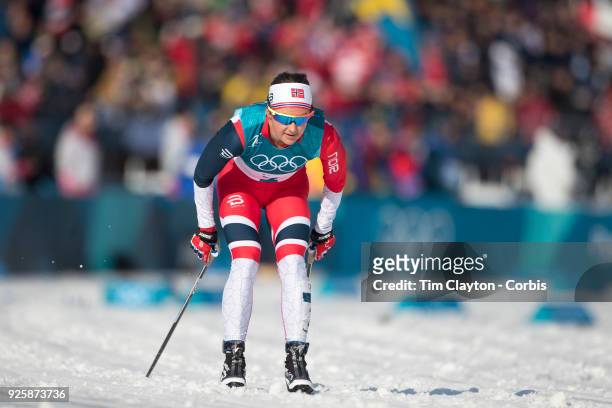 Ingvild Flugstad Oestberg of Norway in action during the Cross-Country Skiing - Ladies' 30km Mass Start Classic at the Alpensia Cross-Country Skiing...