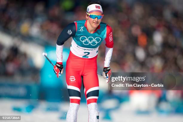 Ingvild Flugstad Oestberg of Norway in action during the Cross-Country Skiing - Ladies' 30km Mass Start Classic at the Alpensia Cross-Country Skiing...