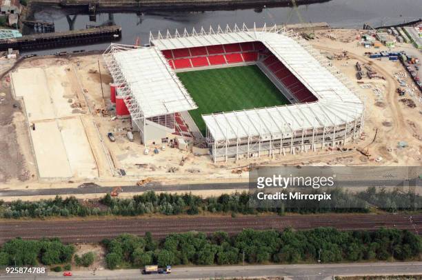 Aerial view of Teesside. The new Boro Stadium, 28th July 1995.