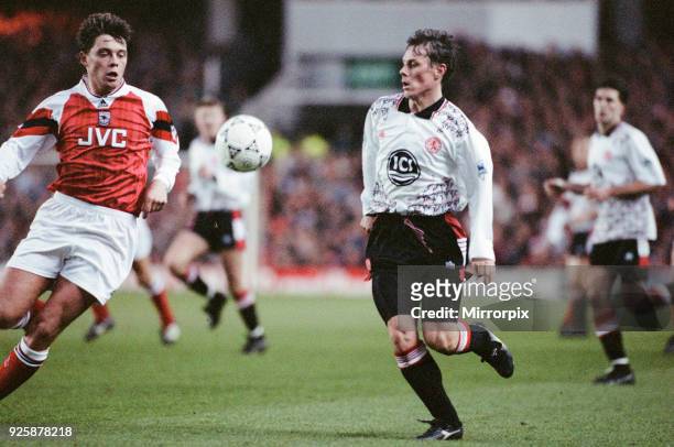 Arsenal 1-1 Middlesbrough, Premier league match at Highbury, Saturday 19th December 1992.