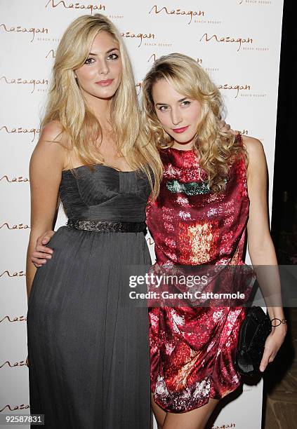 Actresses Tamsin Egerton on and Rachel Mitchem arrives for the grand opening night of the Kerzner Mazagan Beach Resort on October 31, 2009 in El...