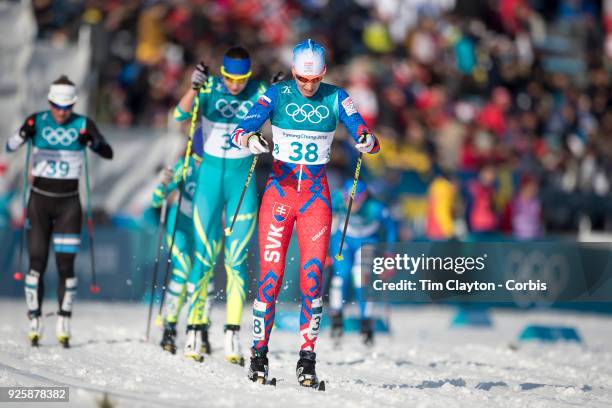 Alena Prochazkova of Slovakia in action during the Cross-Country Skiing - Ladies' 30km Mass Start Classic at the Alpensia Cross-Country Skiing Centre...