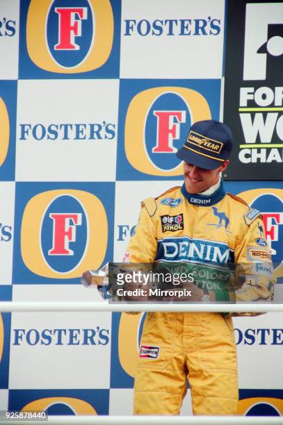 British Grand Prix at Silverstone. Sunday 11th July 1993, 2nd Michael Schumacher - Benetton-Ford.