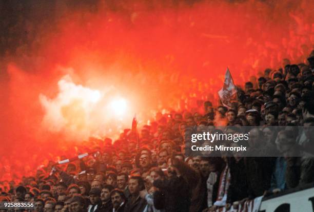 John Hill, Welsh Football Fan, was killed by a marine distress flare, thrown towards the end of match, Wales 1-2 Romania, 1994 World Cup qualifier at...