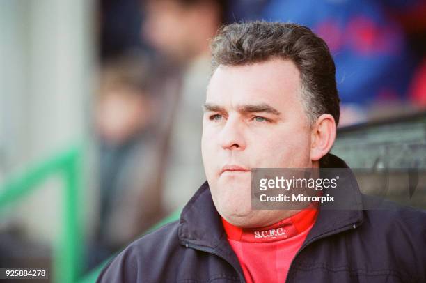 Kevin Cullis, new Swansea City manger, pictured in dugout and first match in charge, a 0-1 defeat at home to Swindon Town, Vetch Field football...