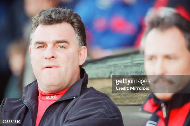 Kevin Cullis, new Swansea City manger, and assistant Paul Molesworth, pictured in dugout and first match in charge, a 0-1 defeat at home to Swindon...