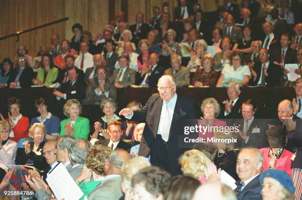 Former British Airways Chair Lord King seen here during the British Airways AGM in London's Barbican Centre. Where shareholders heard Chairman Colin...