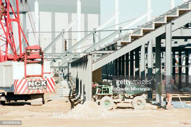 Middlesbrough Football Club. Middlehaven site of construction of new stadium, by the River Tees, 1995.