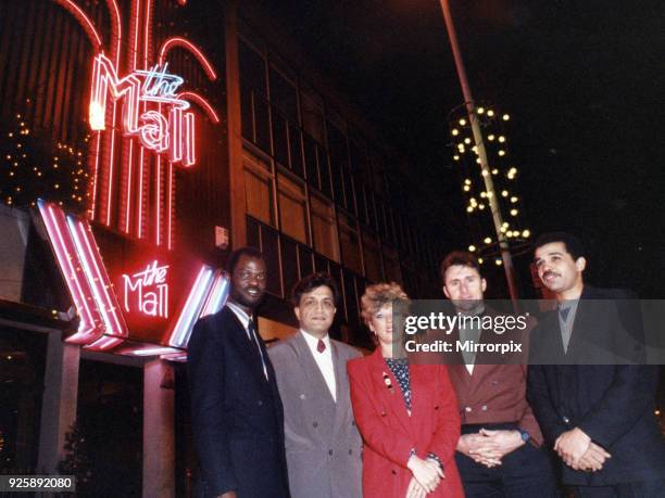 Staff at The Mall nightclub in Stockton, including Jimmy Dean , 20th December 1992.