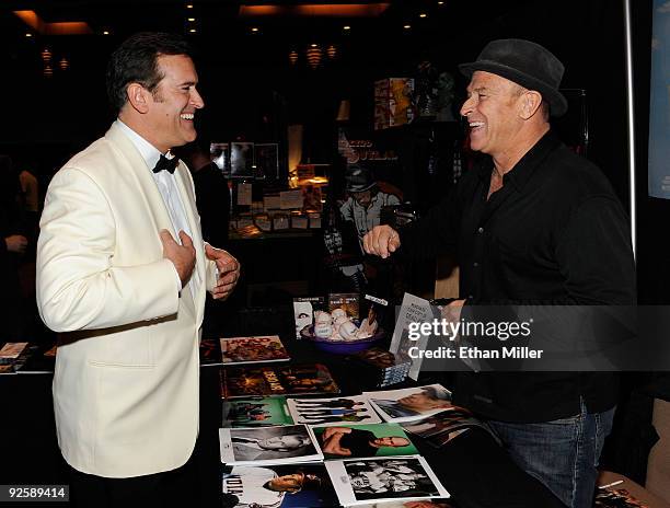 Actors Bruce Campbell and Corbin Bernsen appear at the Fangoria Trinity of Terrors festival at the Palms Casino Resort October 31, 2009 in Las Vegas,...