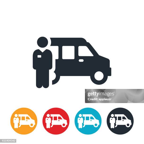 shuttle service icon - shuttle bus stock illustrations