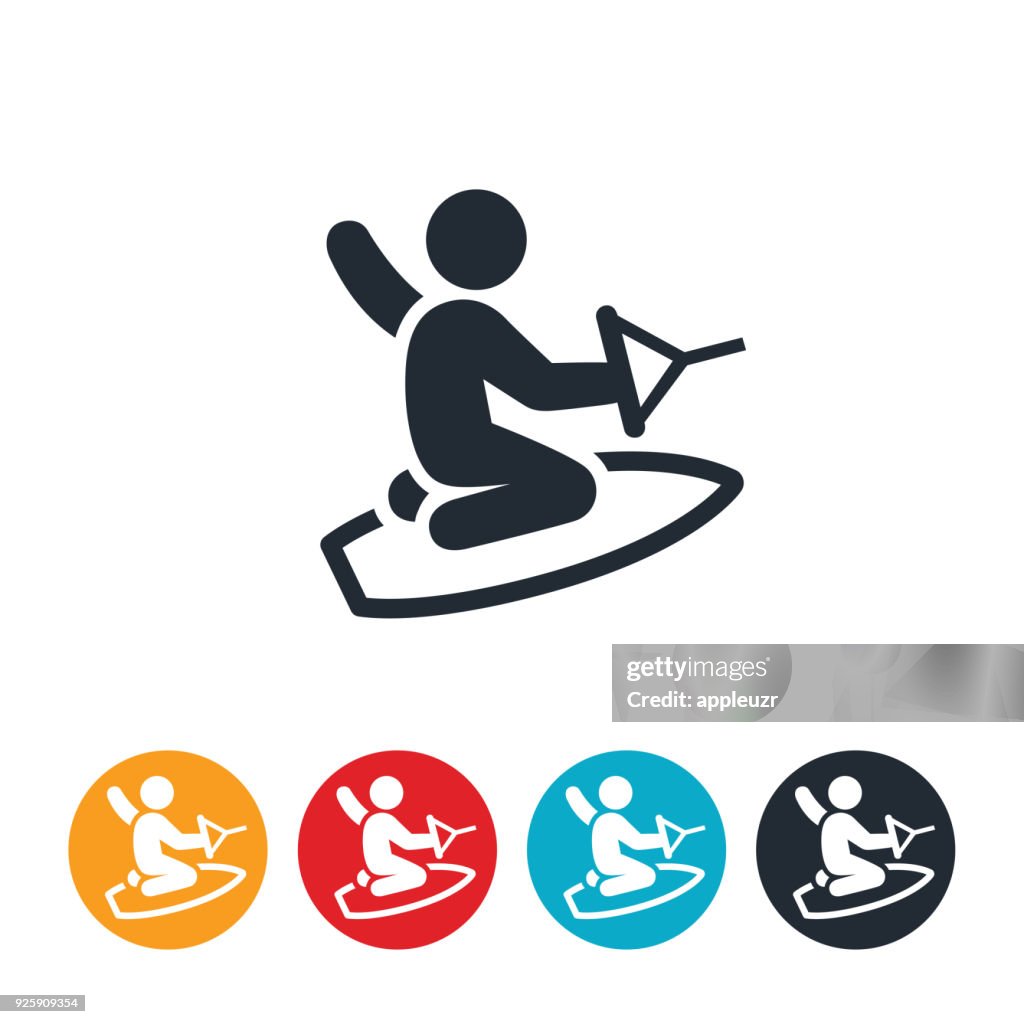 Kneeboarding Icon