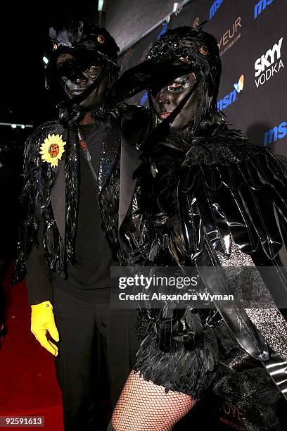 Model Heidi Klum and husband musician Seal arrive to Heidi Klum's 10th Annual Halloween Party Presented by MSN and SKYY Vodka held at the Voyeur on...