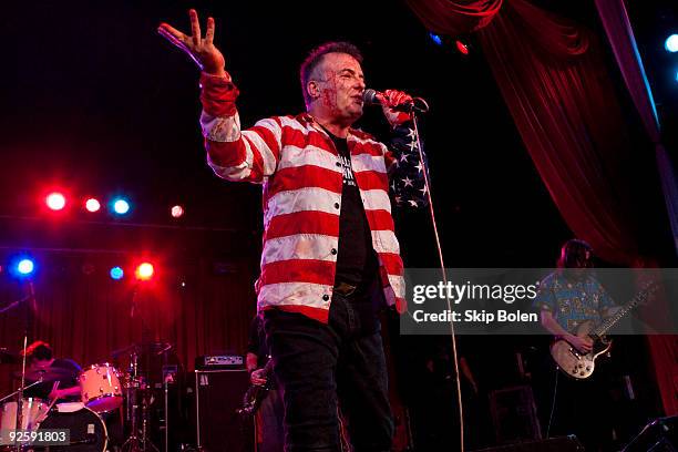 Lead singer and punk rocker Jello Biafra of Jello Biafra and the Guantanamo School of Medicine performs at the 2009 Voodoo Experience at City Park on...