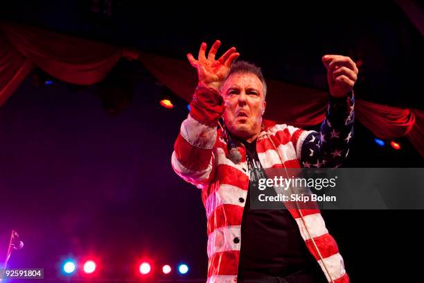 Lead singer and punk rocker Jello Biafra of Jello Biafra and the Guantanamo School of Medicine performs at the 2009 Voodoo Experience at City Park on...