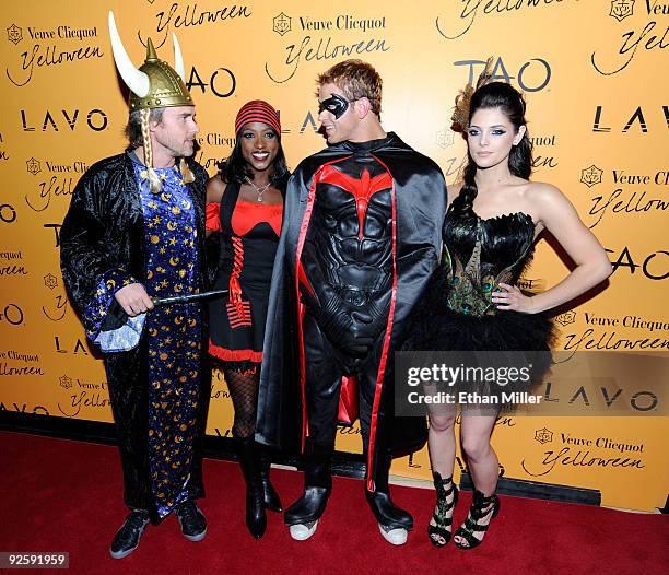 Actor Sam Trammell and actress Rutina Wesley from the television series "True Blood," and actor Kellan Lutz and actress Ashley Greene from the...