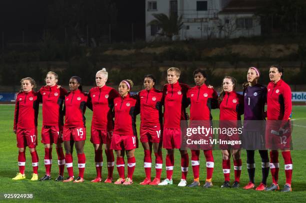 Jessie Flemming of Canada women, Janine Beckie of Canada women, Nichelle Prince of Canada women, Sophie Schmidt of Canada women, Desiree Scott of...