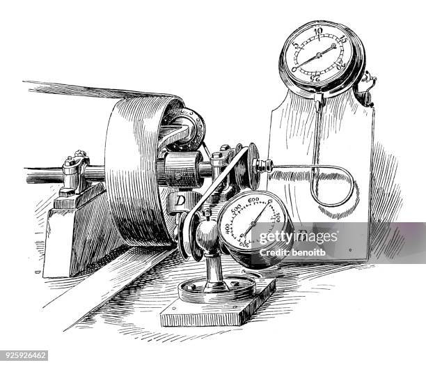 ilustrações de stock, clip art, desenhos animados e ícones de dynamometer and tachometer - hidráulica