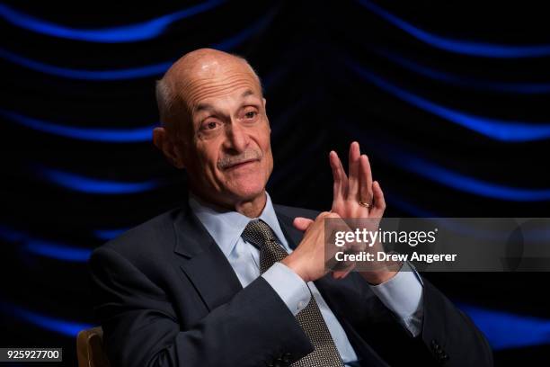 Former Department of Homeland Security Secretary Michael Chertoff speaks during an event to mark the 15th anniversary of the Department of Homeland...