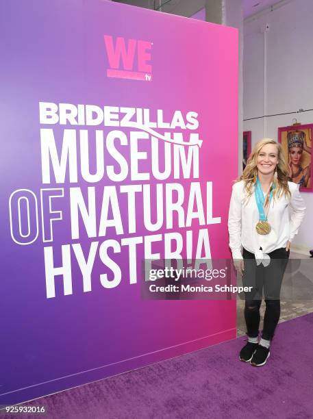 Professional snowboarder and Olympic medalist Jamie Anderson visits WEtv's Bridezillas Museum Of Natural Hysteria on March 1, 2018 in New York City.